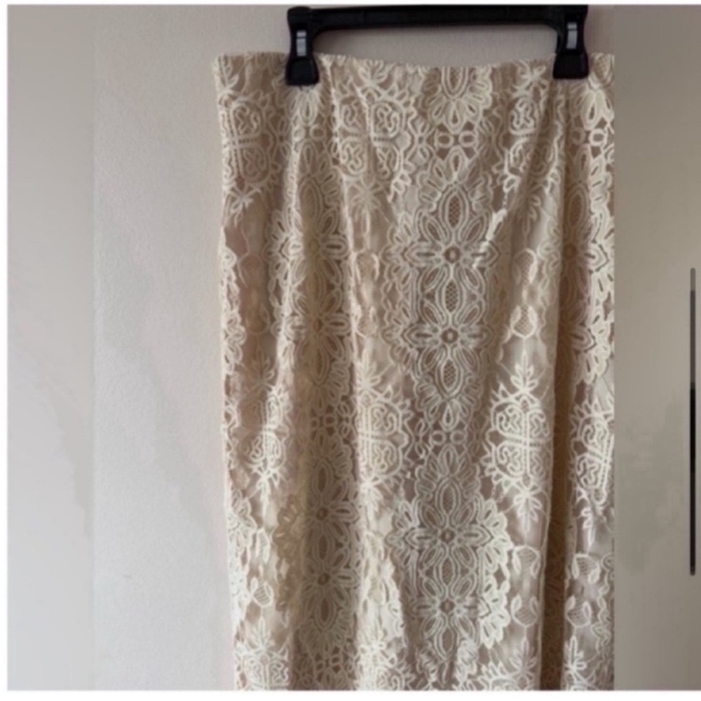 Parker Cream Lace Maxi Skirt NWT 12 - Picture 4 of 6